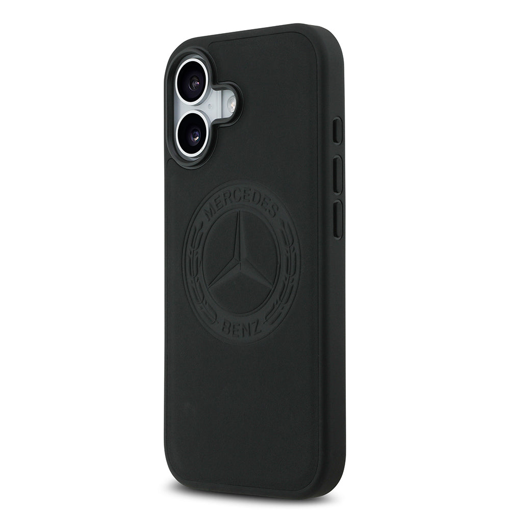 Apple iPhone 17 Kılıf Mercedes Benz Orjinal Lisanslı M-safe Şarj Özellikli Hakiki Deri Nostaljik Yıldız Dizayn Kapak