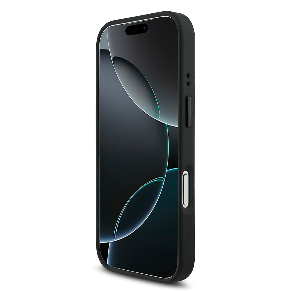 Apple iPhone 17 Pro Kılıf BMW Orjinal Lisanslı M-safe Şarj Özellikli Deri Arka Yüzey Metal Logolu Delikli Şerit Tasarımlı Kapak