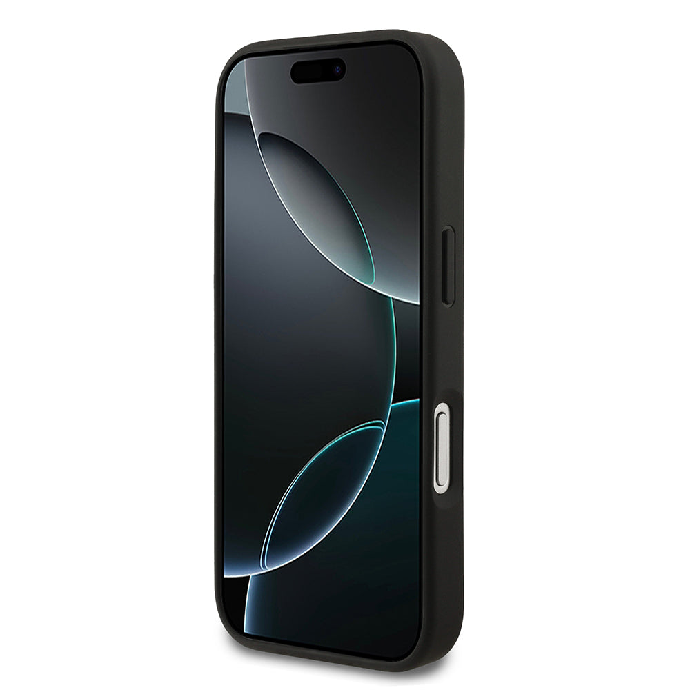 Apple iPhone 17 Pro Kılıf Mercedes Benz Orjinal Lisanslı M-safe Şarj Özellikli Şeritli Yıldız Desenli Metal Logolu Deri Kapak