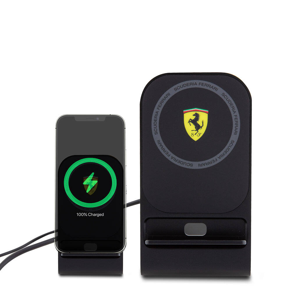 Ferrari 15W Kablosuz Şarj Cihazı (Masaüstü Tip, MagSafe, 2023 Koleksiyonu)