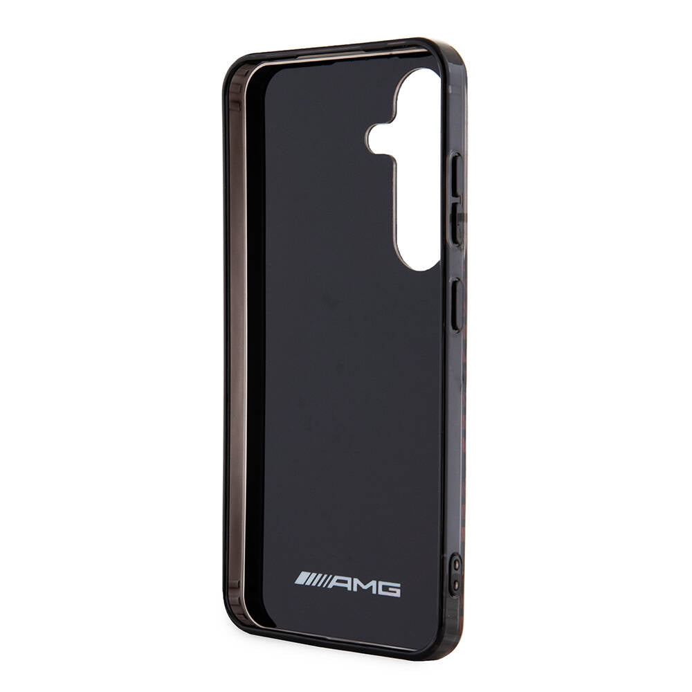 Galaxy S24 Uyumlu Kılıf AMG Lisanslı Çift Katmanlı Büyük Logolu Dörtgen Şerit Desenli