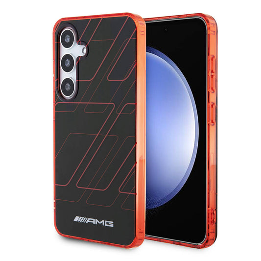 Galaxy S24 Uyumlu Kılıf AMG Lisanslı Çift Katmanlı Dörtgen Desenli