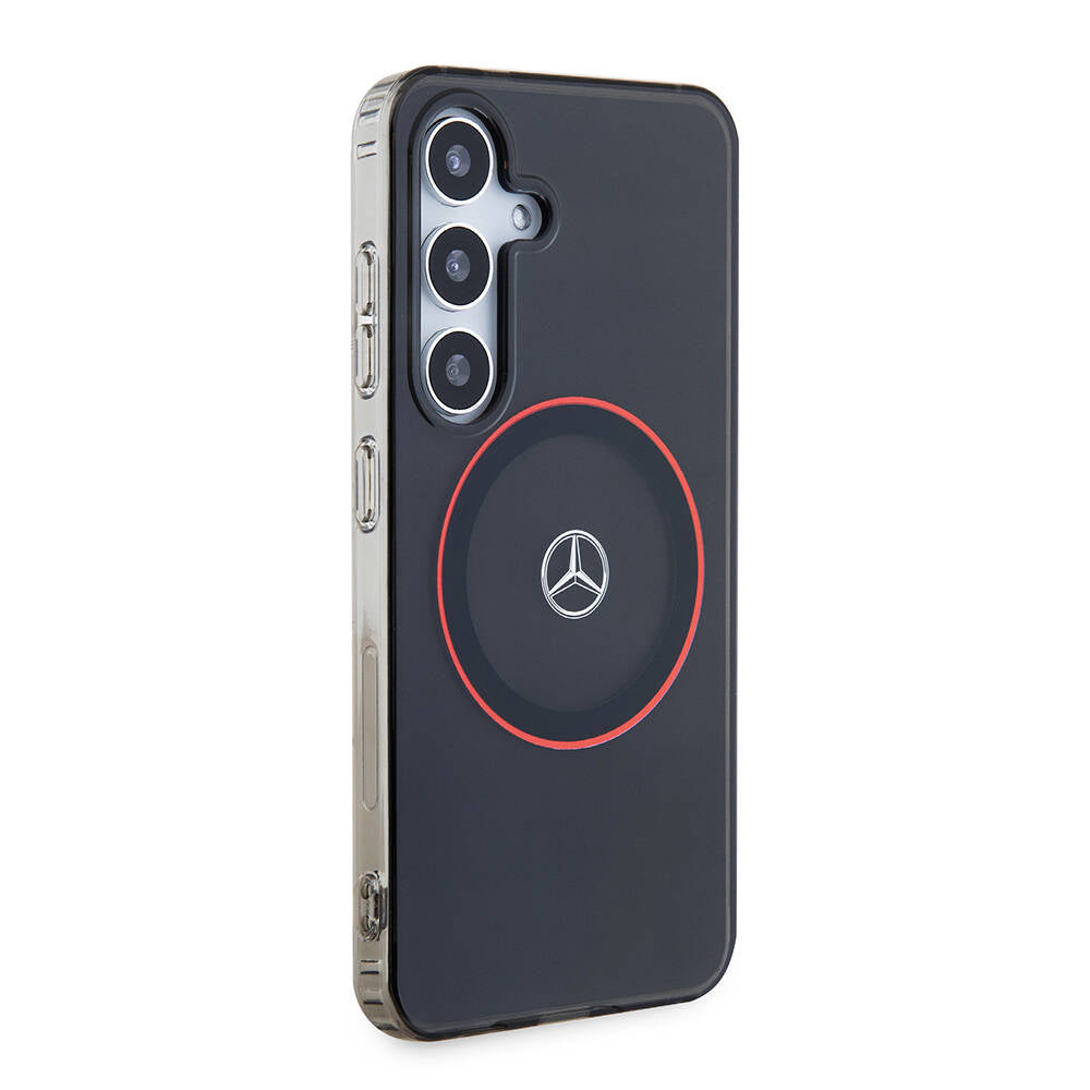 Galaxy S24 Uyumlu Kılıf Mercedes Benz Lisanslı Magsafe Kablosuz Şarj Özellikli IML Yıldız Logolu Red Ring