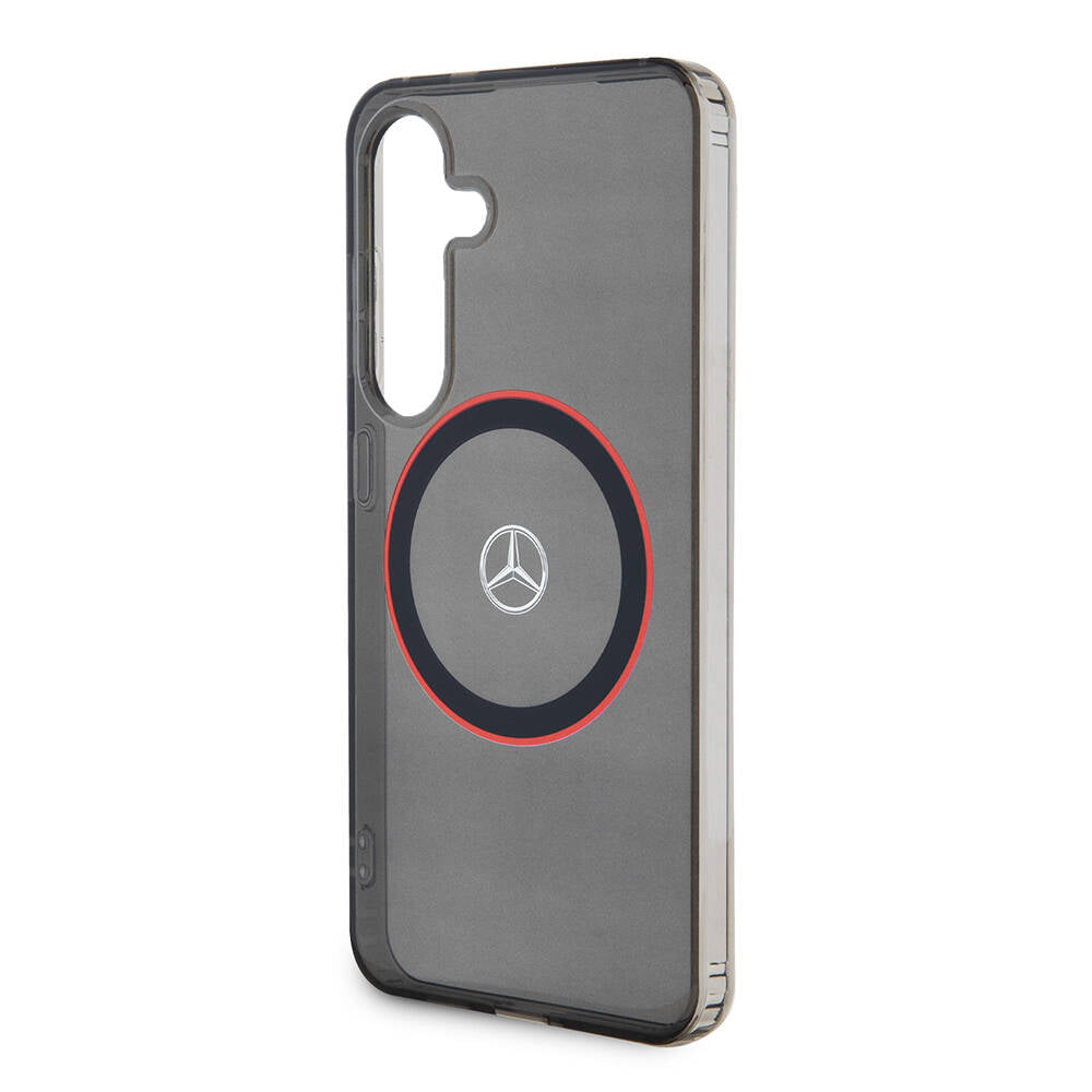 Galaxy S24 Uyumlu Kılıf Mercedes Benz Lisanslı Magsafe Kablosuz Şarj Özellikli IML Yıldız Logolu Red Ring