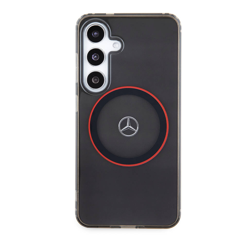 Galaxy S24 Uyumlu Kılıf Mercedes Benz Lisanslı Magsafe Kablosuz Şarj Özellikli IML Yıldız Logolu Red Ring