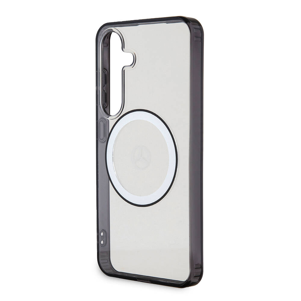 Galaxy S24 Uyumlu Kılıf Mercedes Benz Lisanslı Magsafe Kablosuz Şarj Özellikli PC TPU Transparan Black Ring