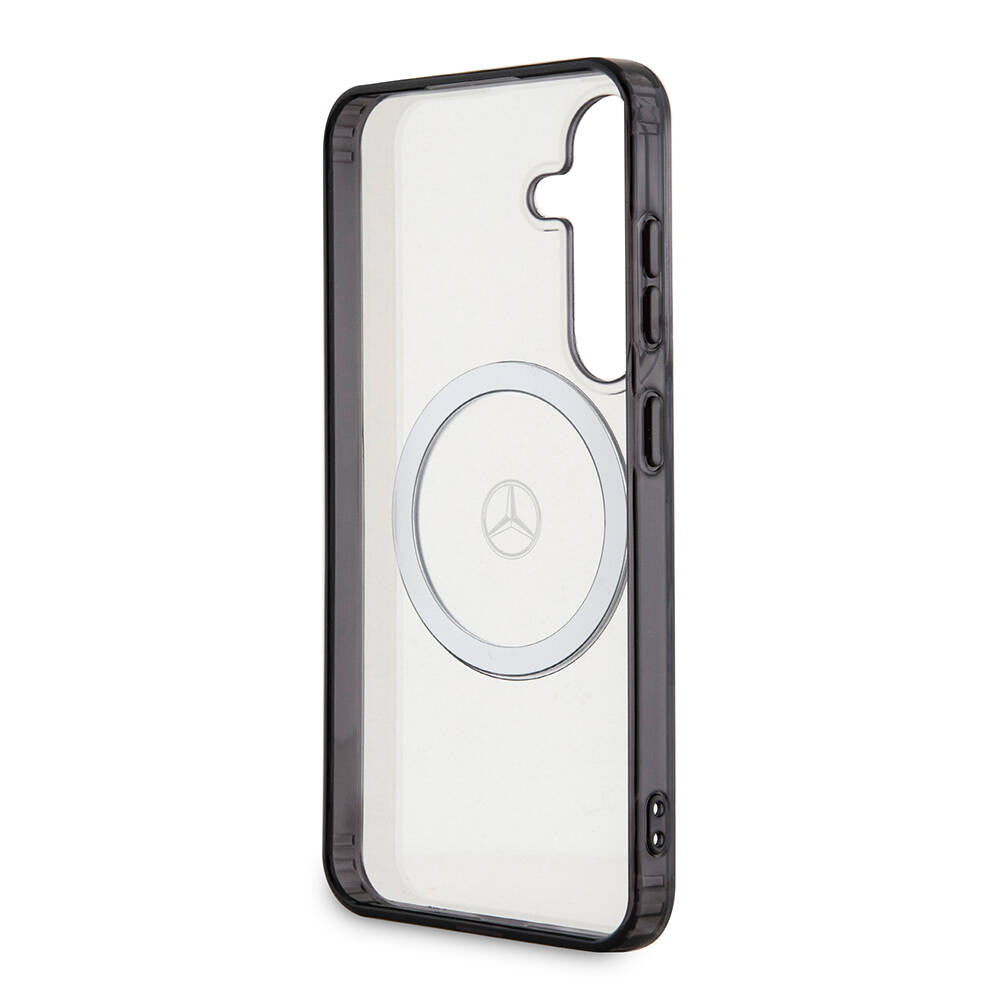 Galaxy S24 Uyumlu Kılıf Mercedes Benz Lisanslı Magsafe Kablosuz Şarj Özellikli PC TPU Transparan Black Ring
