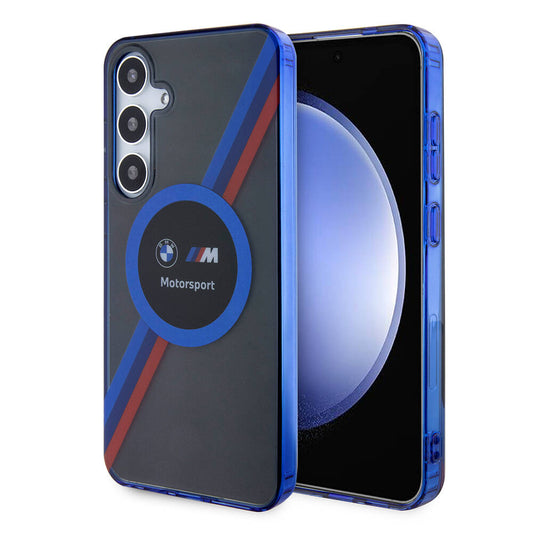 Galaxy S24 Plus Uyumlu Kılıf Bmw Lisanslı M Logolu Üç Renk Çizgili Motorsport Circle
