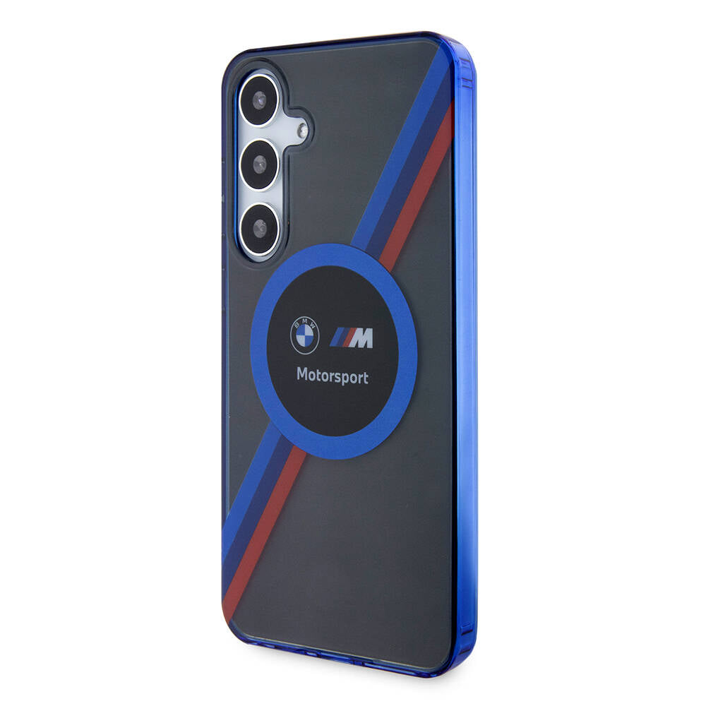 Galaxy S24 Plus Uyumlu Kılıf Bmw Lisanslı M Logolu Üç Renk Çizgili Motorsport Circle