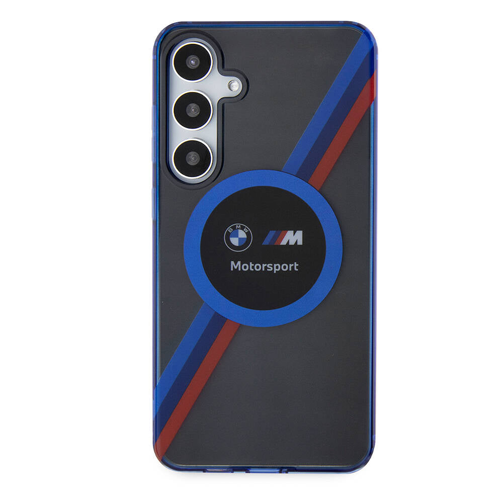 Galaxy S24 Plus Uyumlu Kılıf Bmw Lisanslı M Logolu Üç Renk Çizgili Motorsport Circle