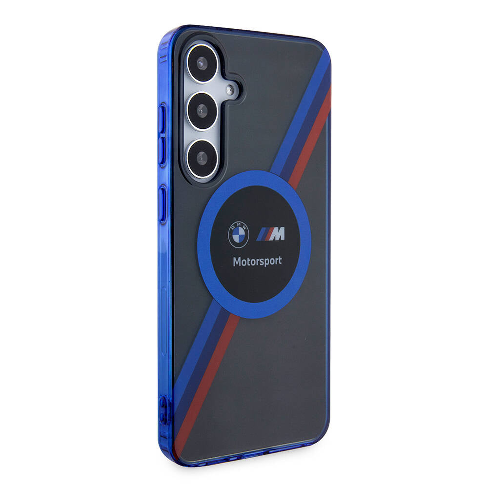 Galaxy S24 Plus Uyumlu Kılıf Bmw Lisanslı M Logolu Üç Renk Çizgili Motorsport Circle