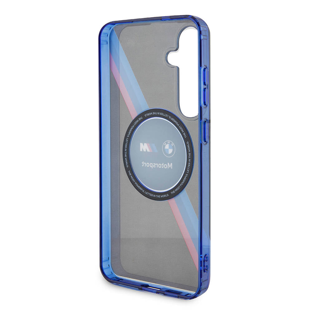 Galaxy S24 Plus Uyumlu Kılıf Bmw Lisanslı M Logolu Üç Renk Çizgili Motorsport Circle
