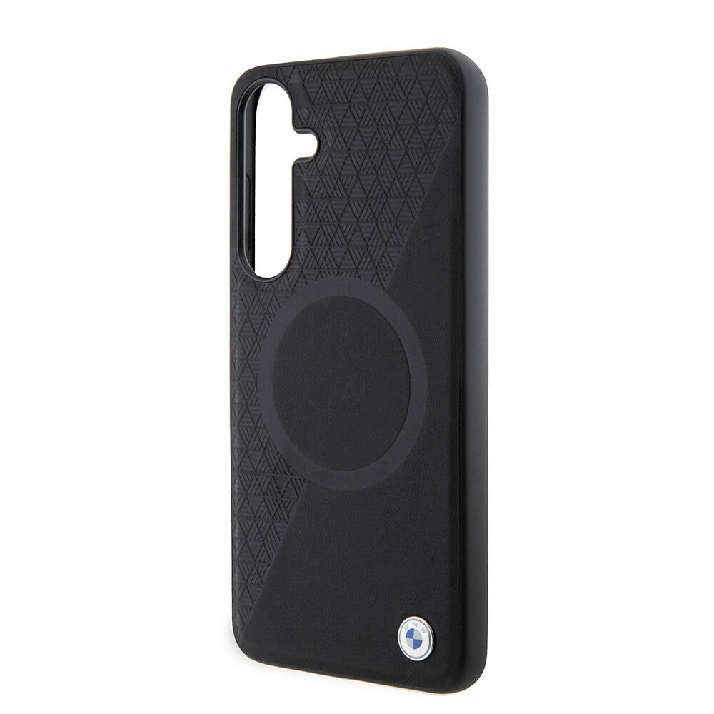 Galaxy S24 Plus Uyumlu Kılıf Bmw Lisanslı Magsafe Kablosuz Şarj Özellikli Yarım Dokulu Circle Leather