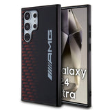 Galaxy S24 Ultra Uyumlu Kılıf AMG Lisanslı Çift Büyük Logolu Dörtgen Şerit Desenli