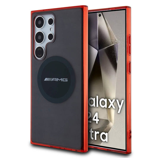 Galaxy S24 Ultra Uyumlu Kılıf AMG Lisanslı Magsafe Kablosuz Şarj Özellikli Transparan Timeless