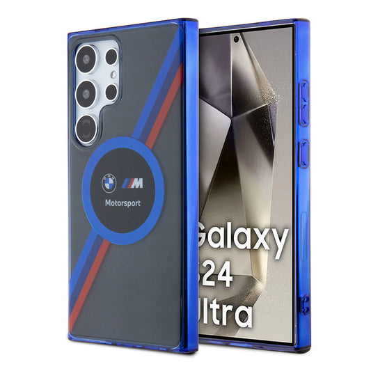 Galaxy S24 Ultra Uyumlu Kılıf Bmw Lisanslı M Logolu Üç Renk Çizgili Motorsport Circle
