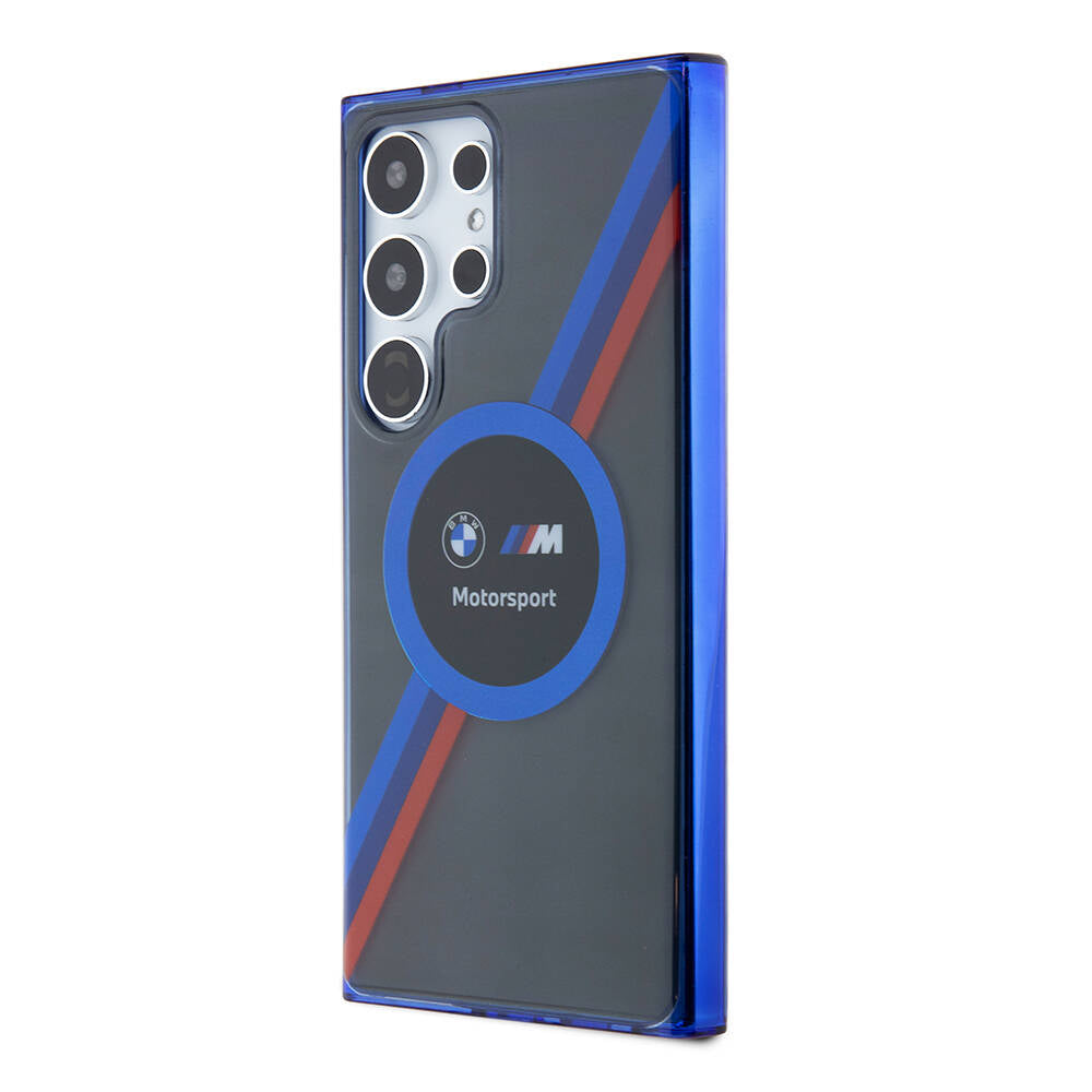 Galaxy S24 Ultra Uyumlu Kılıf Bmw Lisanslı M Logolu Üç Renk Çizgili Motorsport Circle