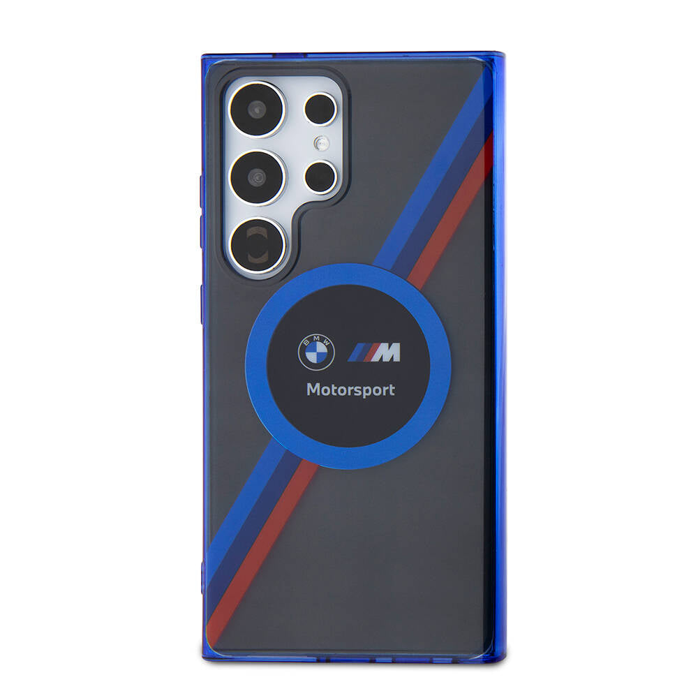 Galaxy S24 Ultra Uyumlu Kılıf Bmw Lisanslı M Logolu Üç Renk Çizgili Motorsport Circle