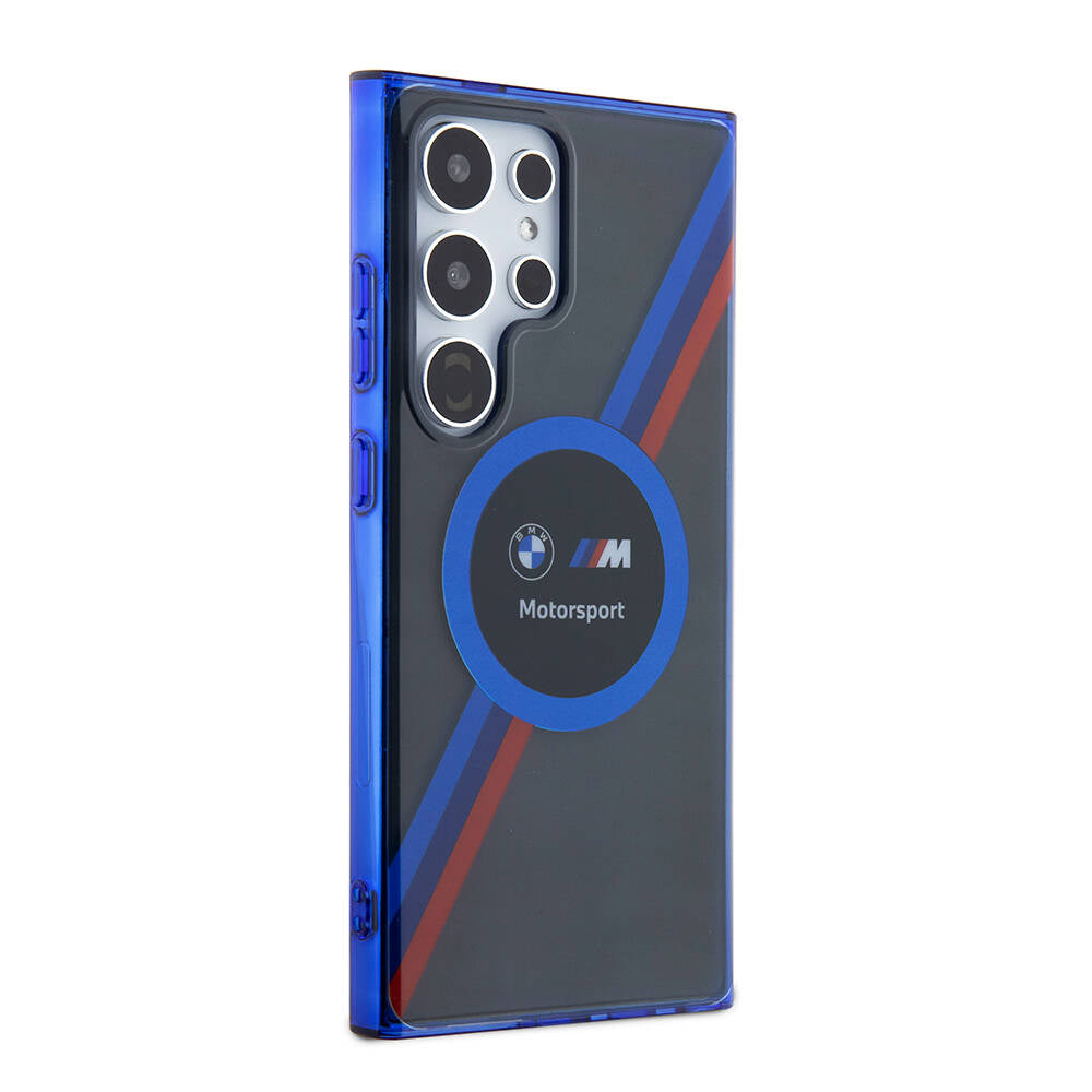 Galaxy S24 Ultra Uyumlu Kılıf Bmw Lisanslı M Logolu Üç Renk Çizgili Motorsport Circle