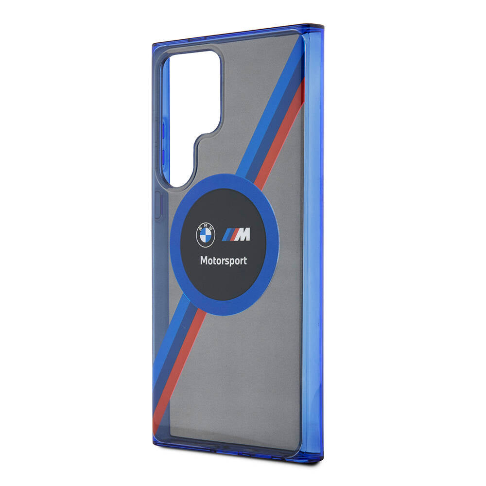 Galaxy S24 Ultra Uyumlu Kılıf Bmw Lisanslı M Logolu Üç Renk Çizgili Motorsport Circle