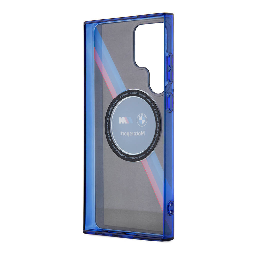 Galaxy S24 Ultra Uyumlu Kılıf Bmw Lisanslı M Logolu Üç Renk Çizgili Motorsport Circle