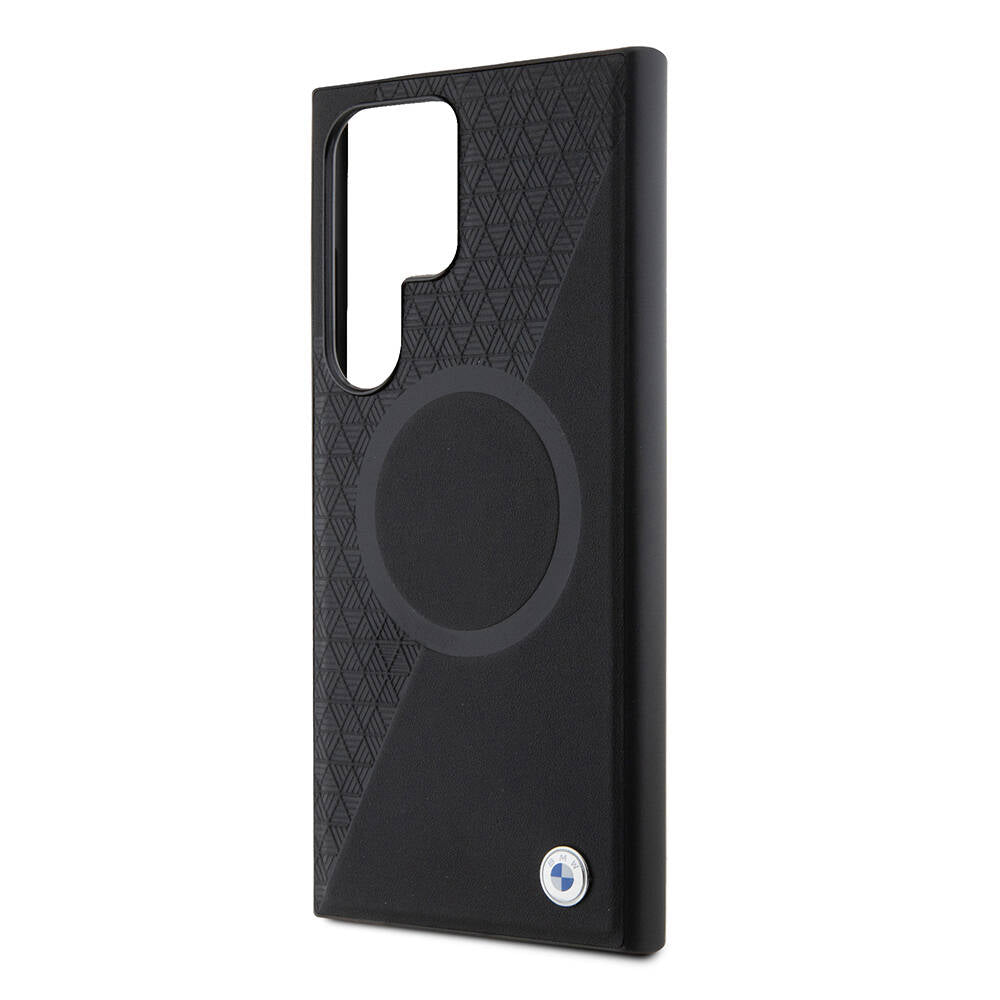 Galaxy S24 Ultra Uyumlu Kılıf Bmw Lisanslı Magsafe Kablosuz Şarj Özellikli Yarım Dokulu Circle Leather