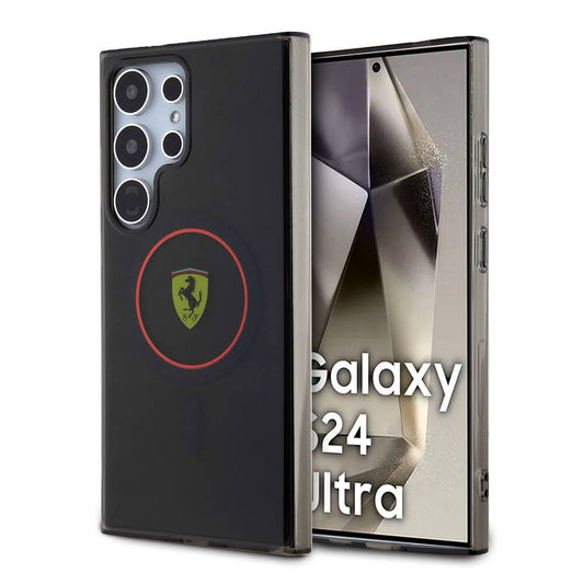 Galaxy S24 Ultra Uyumlu Kılıf Lisanslı Magsafe Kablosuz Şarj Özellikli Füme İç Yüzey