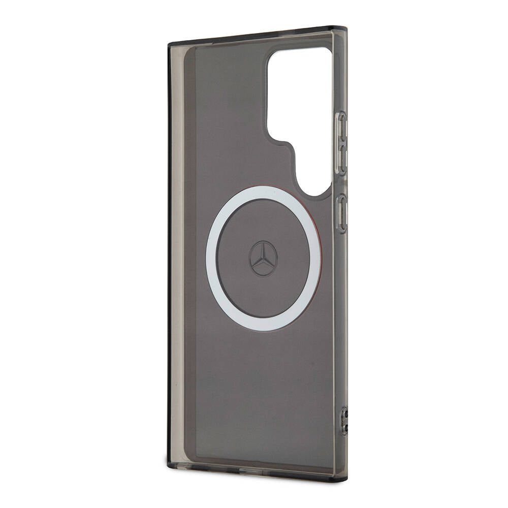 Galaxy S24 Ultra Uyumlu Kılıf Mercedes Benz Lisanslı Magsafe Kablosuz Şarj Özellikli IML Yıldız Logolu Red Ring