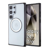Galaxy S24 Ultra Uyumlu Kılıf Mercedes Benz Lisanslı Magsafe Kablosuz Şarj Özellikli PC TPU Transparan Black Ring