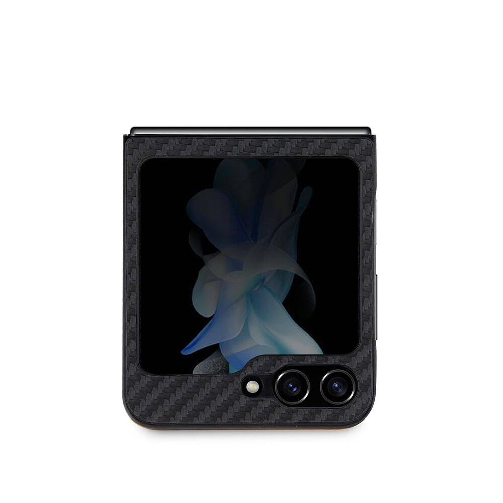 Galaxy Z Flip5 Uyumlu Kılıf Bmw Lisanslı M Logolu Pu Karbon