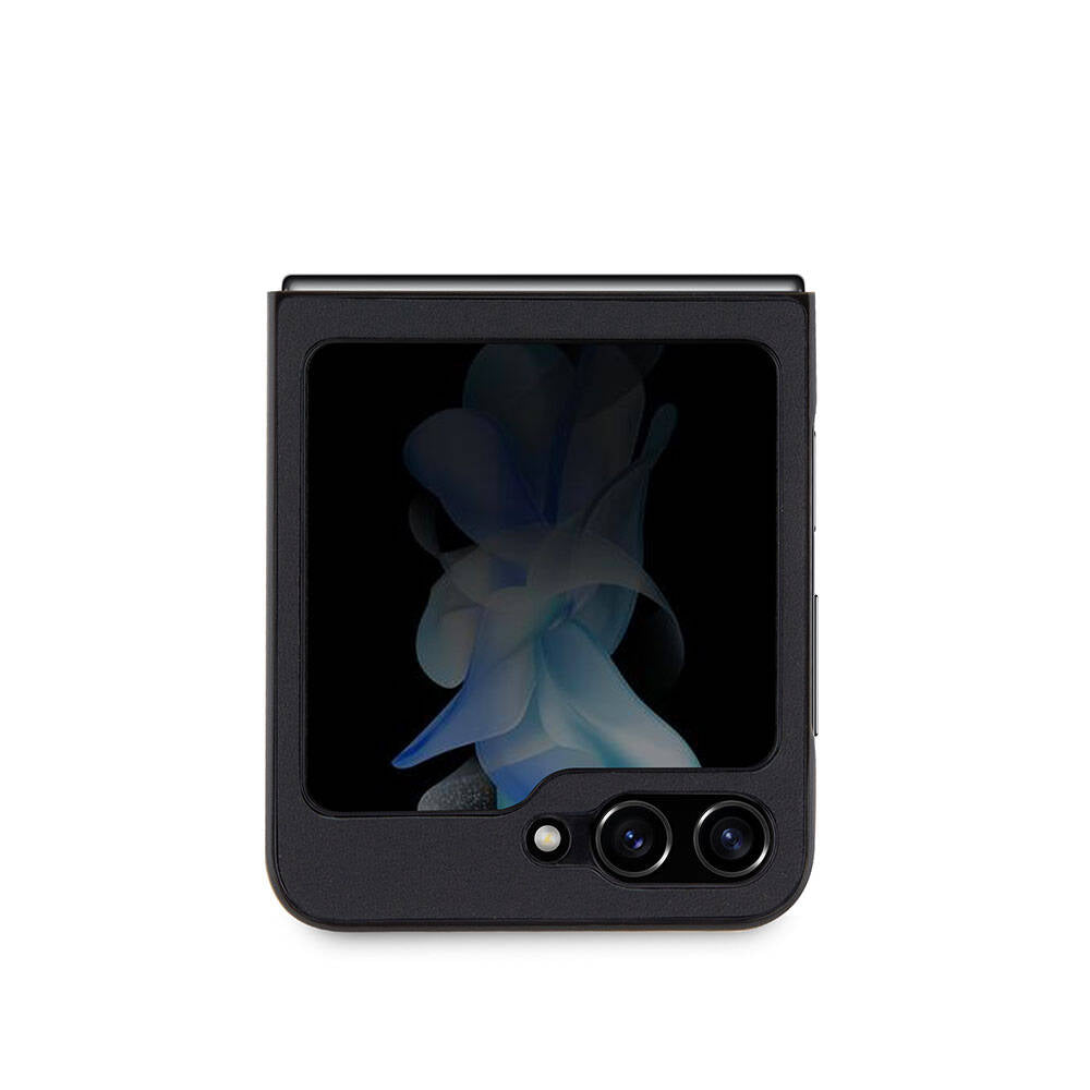 Galaxy Z Flip5 Uyumlu Kılıf Mercedes Benz Lisanslı Metal Yıldız Logolu Urban Deri