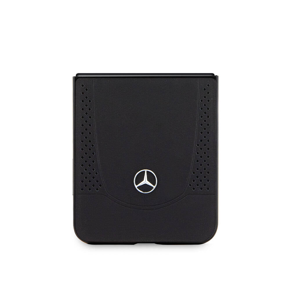 Galaxy Z Flip5 Uyumlu Kılıf Mercedes Benz Lisanslı Metal Yıldız Logolu Urban Deri