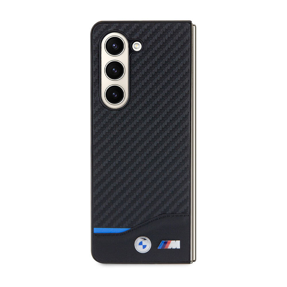 Galaxy Z Fold5 Uyumlu Kılıf Bmw Lisanslı M Logolu Pu Karbon