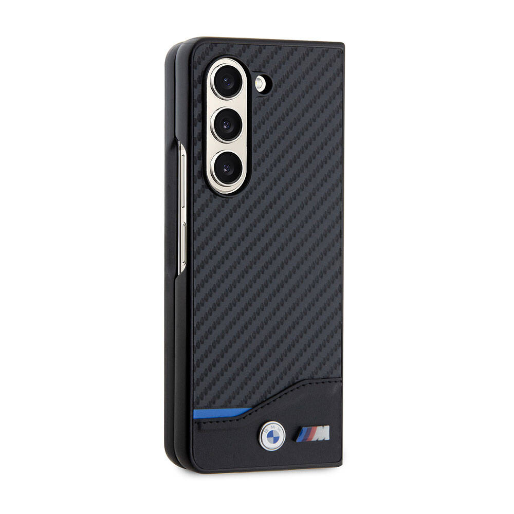 Galaxy Z Fold5 Uyumlu Kılıf Bmw Lisanslı M Logolu Pu Karbon
