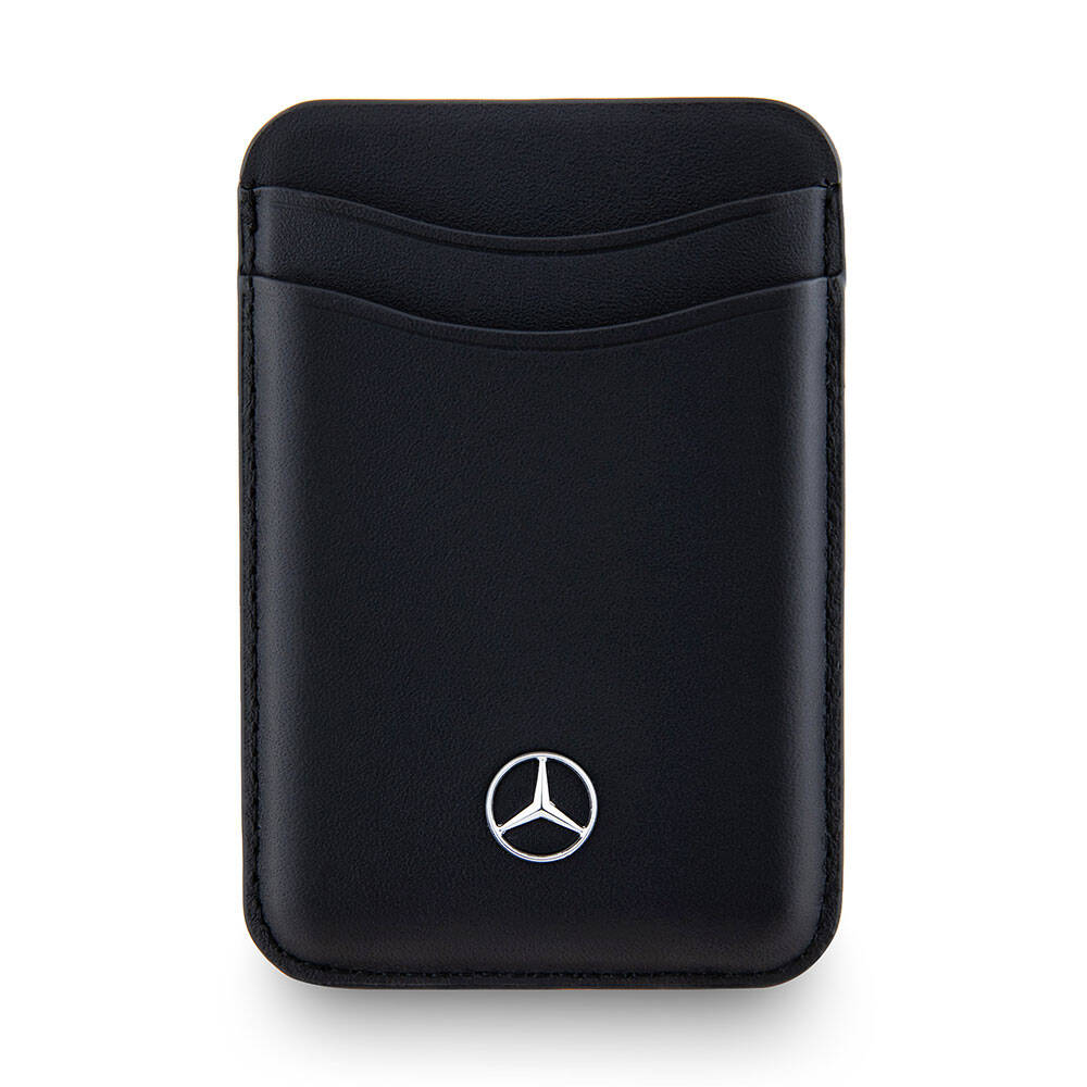 Mercedes-Benz Lisanslı 2 Hazneli Metal Logolu Deri Manyetik Kartlık