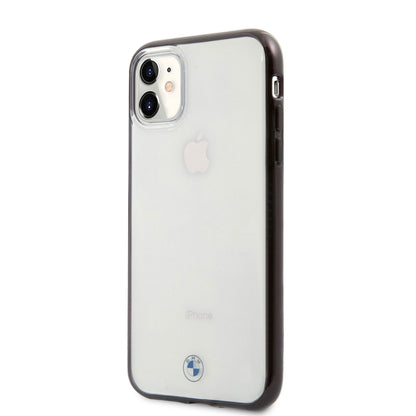 iPhone 11 Uyumlu Kılıf Bmw Lisanslı Transparan Elektroplatin Kenar Kaplama Tasarım