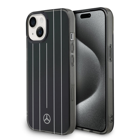 Apple iPhone 14 Kılıf Mercedes Benz Orjinal Lisanslı New Urban 3 Sert PC Paralel Çizgi Desenli Kapak