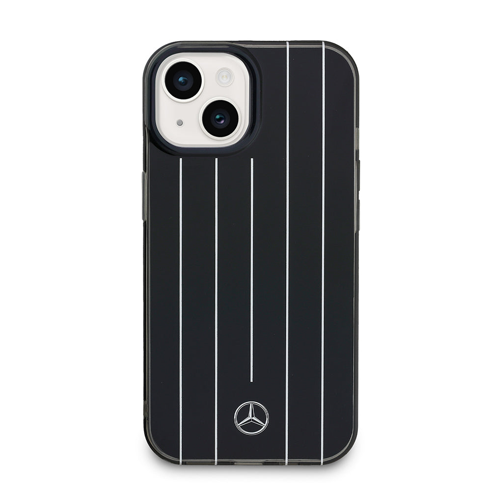 Apple iPhone 14 Kılıf Mercedes Benz Orjinal Lisanslı New Urban 3 Sert PC Paralel Çizgi Desenli Kapak