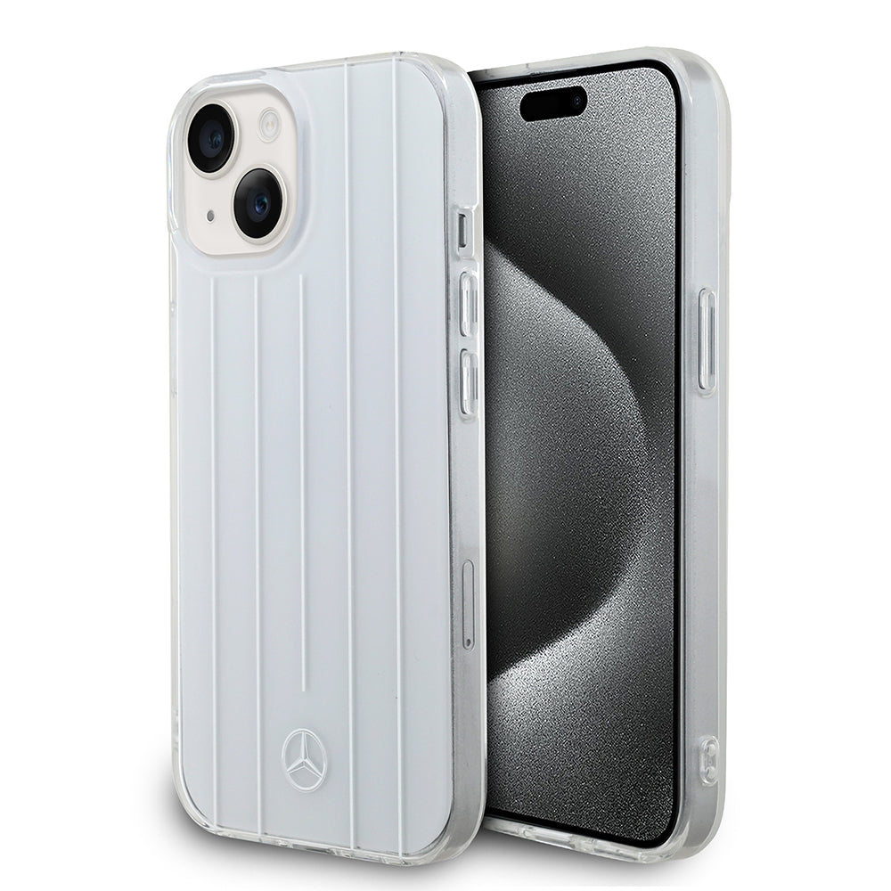 Apple iPhone 14 Kılıf Mercedes Benz Orjinal Lisanslı New Urban 3 Sert PC Paralel Çizgi Desenli Kapak