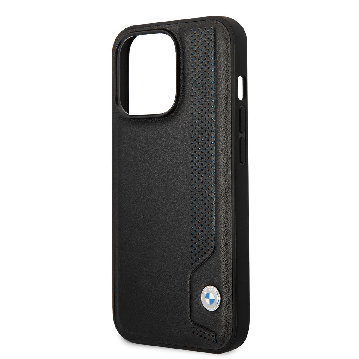 iPhone 14 Pro Uyumlu Kılıf Bmw Lisanslı Deri Noktalı Tasarım