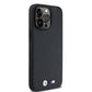 Apple iPhone 14 Pro Max Kılıf BMW Orjinal Lisanslı Karbon Fiber Tasarımlı ve Metal Logolu PU Deri Kapak