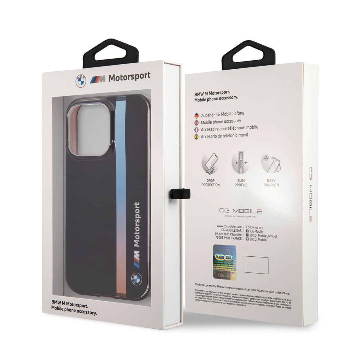 iPhone 14 Pro Max Pro Max Uyumlu Kılıf Bmw Lisanslı Renk Geçişli Çizgili Tasarım