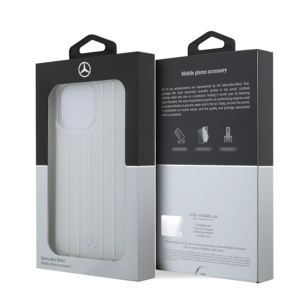 Apple iPhone 14 Pro Max Kılıf Mercedes Benz Orjinal Lisanslı New Urban 3 Sert PC Paralel Çizgi Desenli Kapak