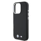 iPhone 16 Pro Kılıf BMW Orjinal Lisanslı Tam Sarılmış Kevlar Tasarımlı Metal Logo Suni Deri