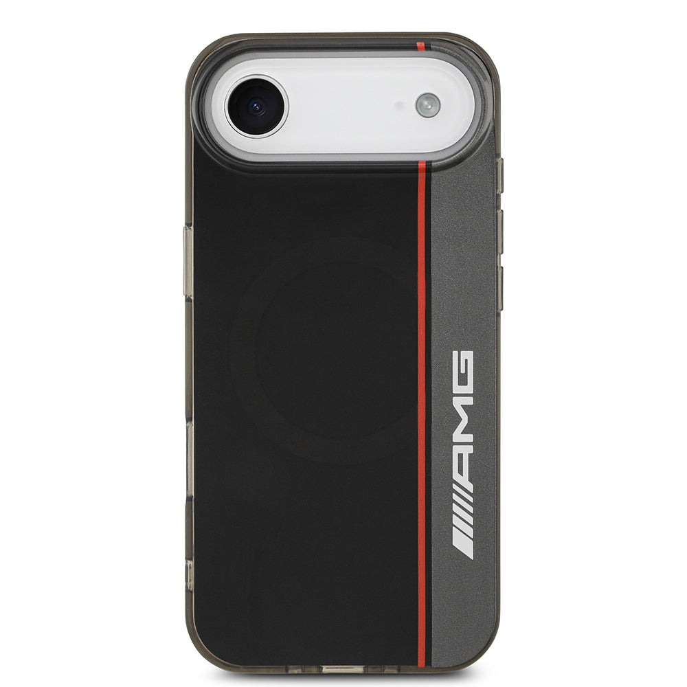 Apple iPhone 17 Air Kılıf AMG Orjinal Lisanslı M-safe Şarj Özellikli IML Baskı Logolu Çift Katmanlı Bow Lines Kapak