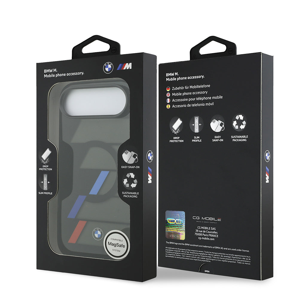 Apple iPhone 17 Air Kılıf BMW Orjinal Lisanslı M-safe Şarj Özellikli IML Baskılı Üç Renkli M Dizayn Kapak