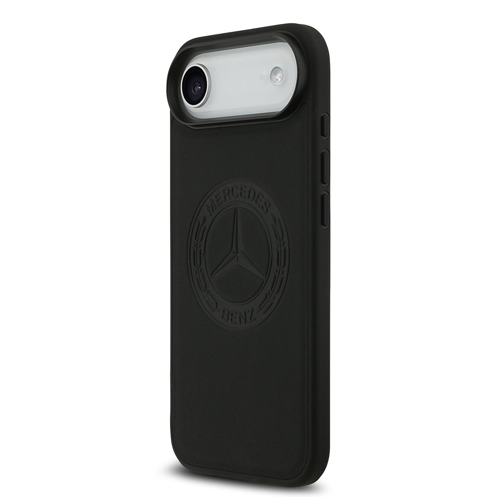 Apple iPhone 17 Air Kılıf Mercedes Benz Orjinal Lisanslı M-safe Şarj Özellikli Hakiki Deri Nostaljik Yıldız Dizayn Kapak