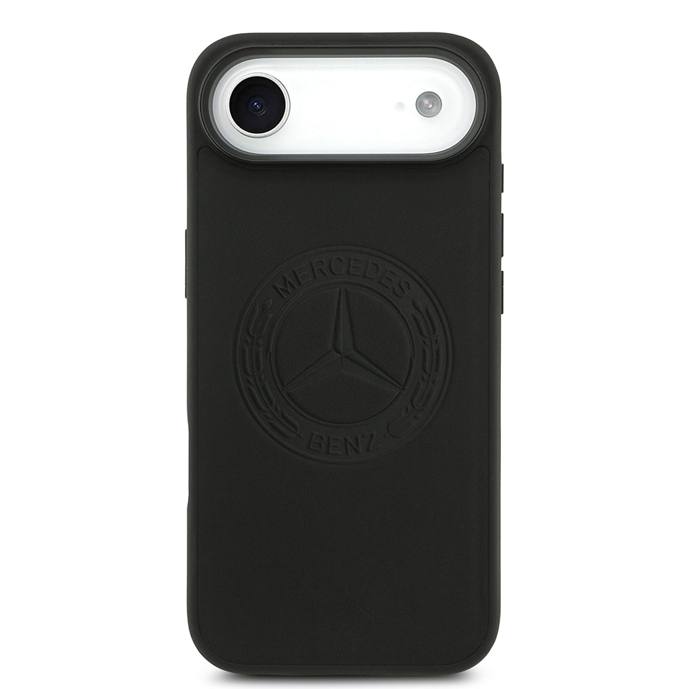 Apple iPhone 17 Air Kılıf Mercedes Benz Orjinal Lisanslı M-safe Şarj Özellikli Hakiki Deri Nostaljik Yıldız Dizayn Kapak