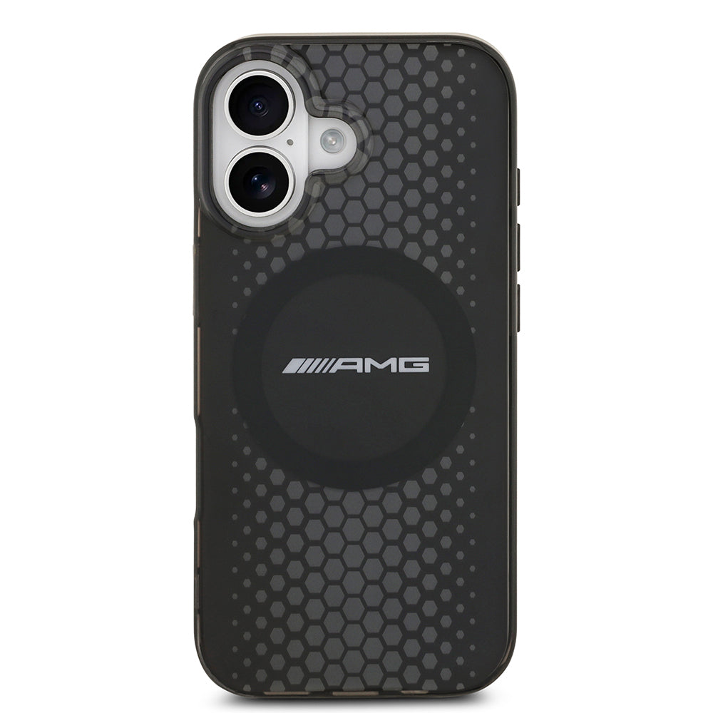 Apple iPhone 17 Kılıf AMG Orjinal Lisanslı Çift Katmanlı Büyük Logolu Petek Desenli Kapak