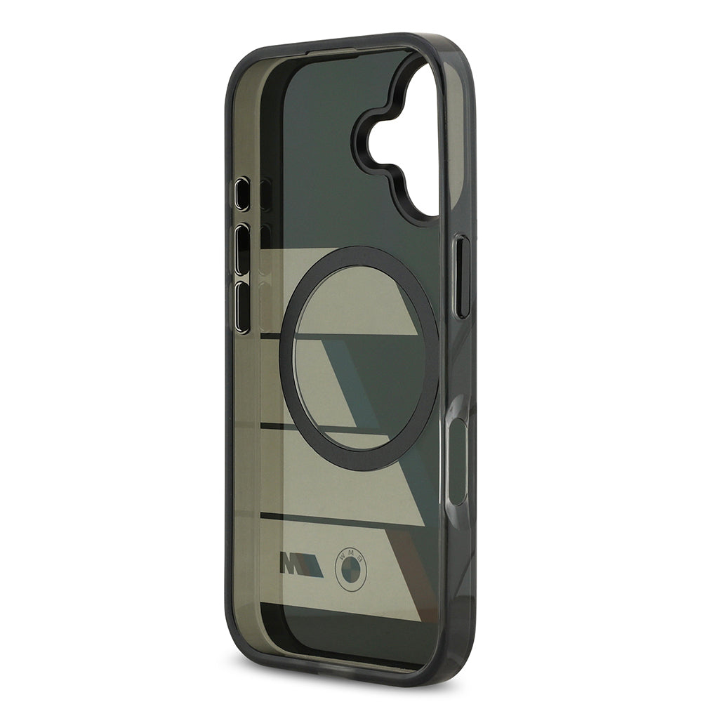 Apple iPhone 17 Kılıf BMW Orjinal Lisanslı M-safe Şarj Özellikli IML Baskılı Üç Renkli M Dizayn Kapak